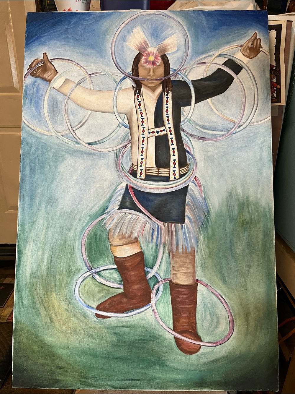 Donna Rae Henry painting 3’ by 2’